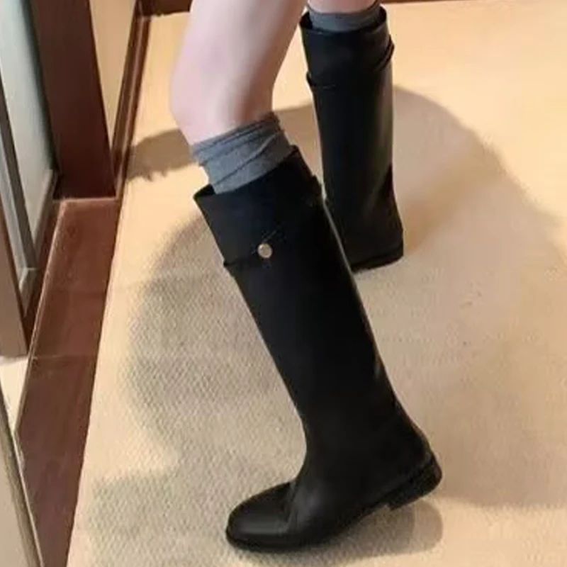 Botas altas hasta la rodilla para mujer, Zapatos planos de vestir a | Zapatos y calzado · Omeda.es