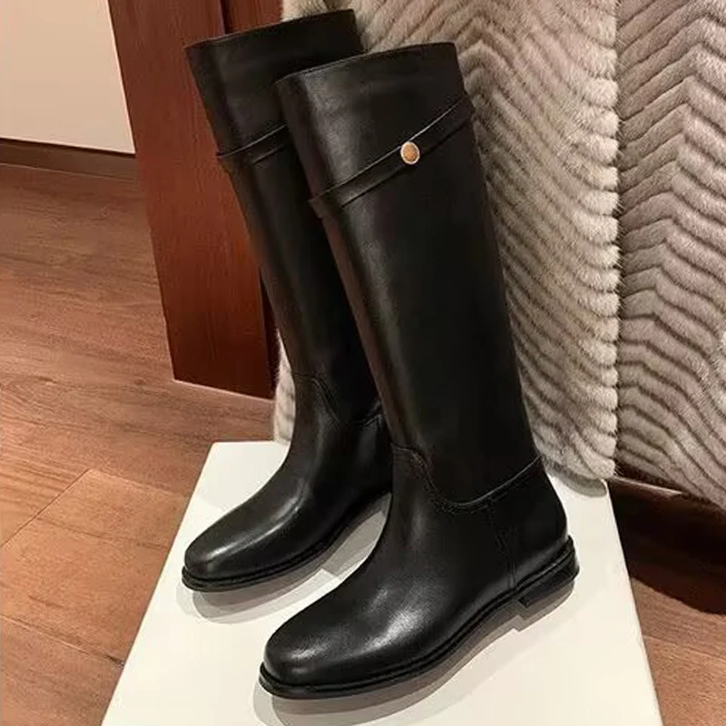 Botas altas hasta la rodilla para mujer, Zapatos planos de vestir a | Zapatos y calzado · Omeda.es - Imagen 4