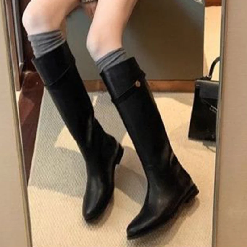 Botas altas hasta la rodilla para mujer, Zapatos planos de vestir a | Zapatos y calzado · Omeda.es - Imagen 5