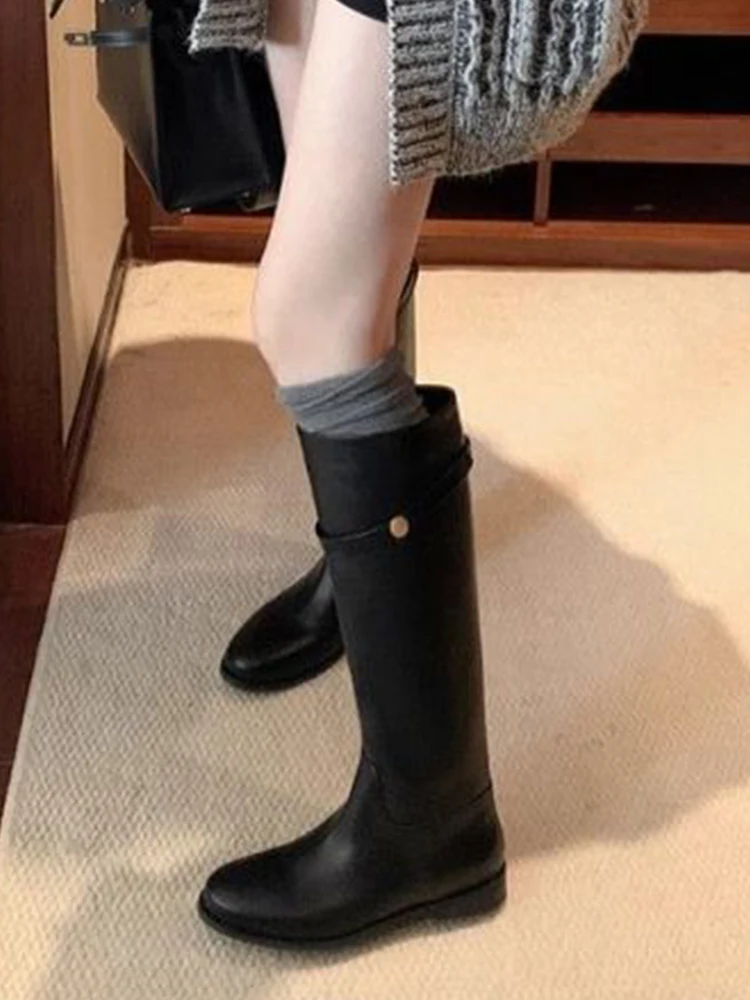 Botas altas hasta la rodilla para mujer, Zapatos planos de vestir a | Zapatos y calzado · Omeda.es - Imagen 8