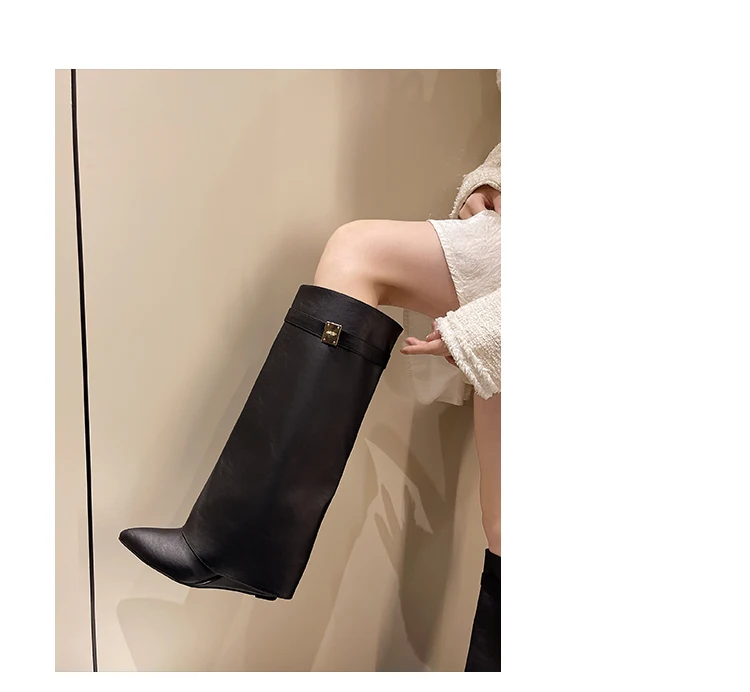 Botas altas para Mujer, zapatos de punta estrecha a la moda, zapatos | Zapatos y calzado · Omeda.es - Imagen 10