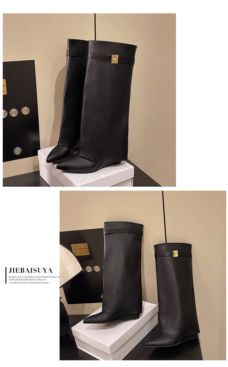 Botas altas para Mujer, zapatos de punta estrecha a la moda, zapatos | Zapatos y calzado · Omeda.es - Imagen 14