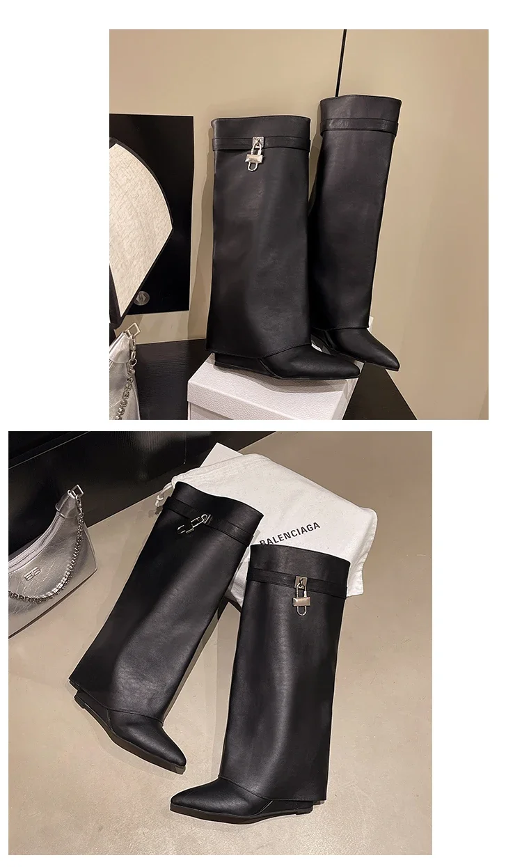 Botas altas para Mujer, zapatos de punta estrecha a la moda, zapatos | Zapatos y calzado · Omeda.es - Imagen 15