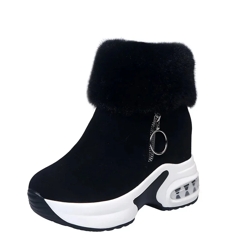 Botas cortas de moda punta redonda tacón grueso forro polar cálido | Zapatos y calzado · Omeda.es - Imagen 2
