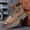 Botas de cuero genuino para hombre, zapatos informales para | Zapatos y calzado · Omeda.es