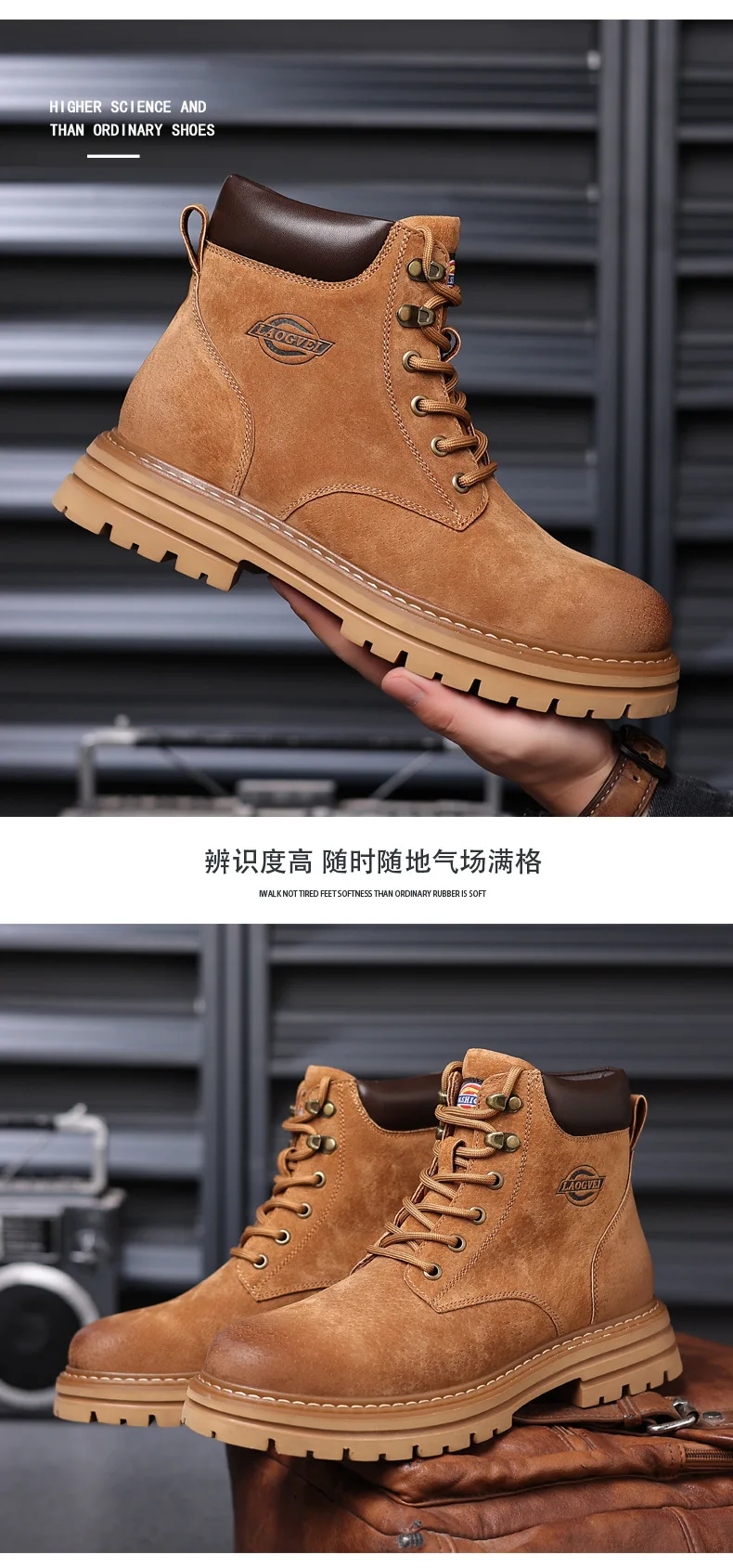 Botas de cuero genuino para hombre, zapatos informales para | Zapatos y calzado · Omeda.es - Imagen 13