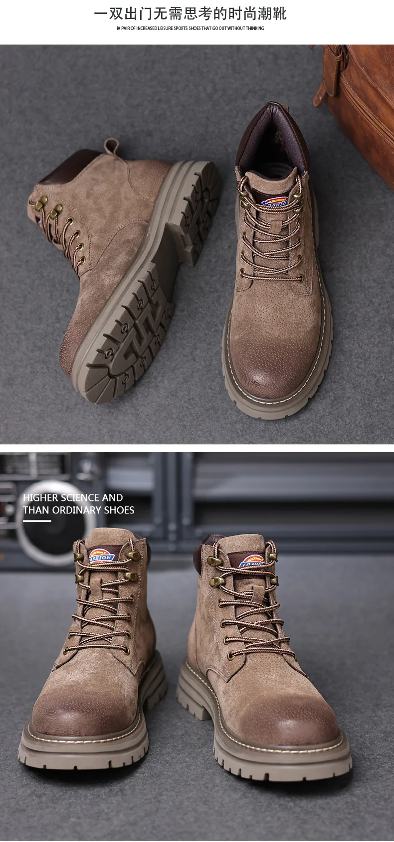 Botas de cuero genuino para hombre, zapatos informales para | Zapatos y calzado · Omeda.es - Imagen 16
