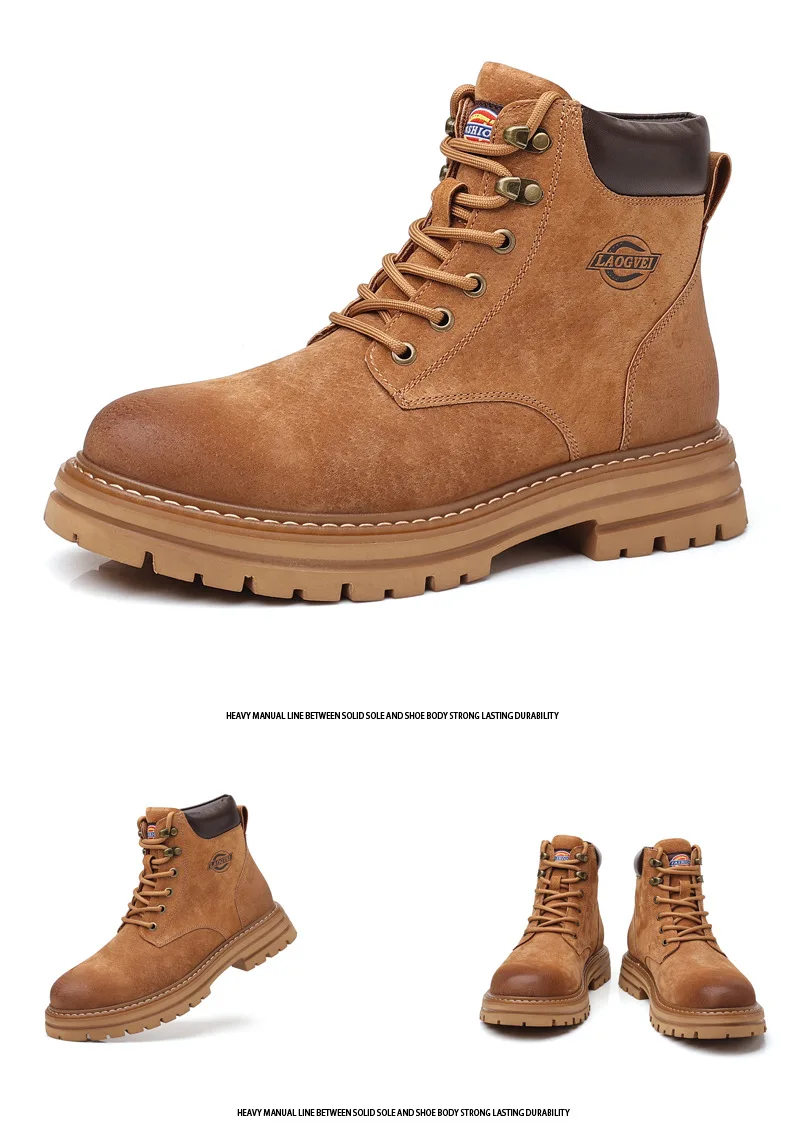 Botas de cuero genuino para hombre, zapatos informales para | Zapatos y calzado · Omeda.es - Imagen 17