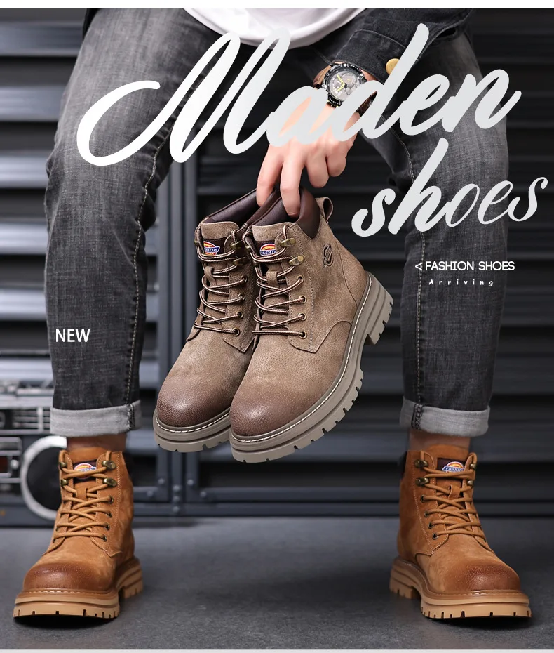 Botas de cuero genuino para hombre, zapatos informales para | Zapatos y calzado · Omeda.es - Imagen 4