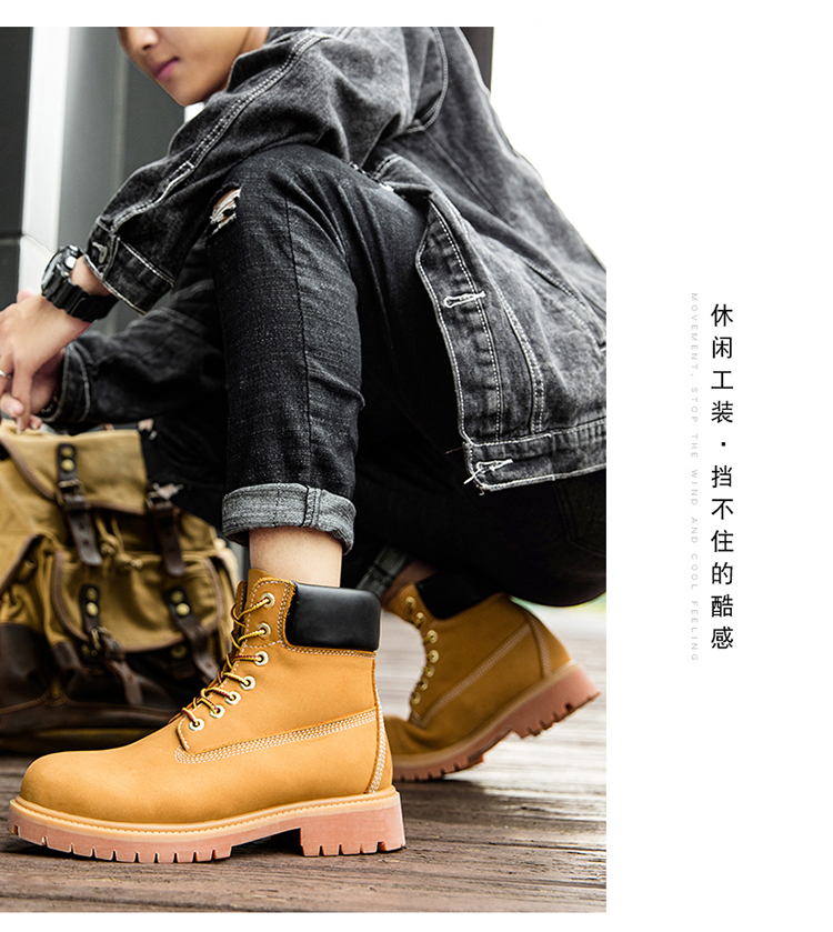 Botas de cuero para hombre, informales, resistentes al desgaste, a la | Zapatos y calzado · Omeda.es - Imagen 15