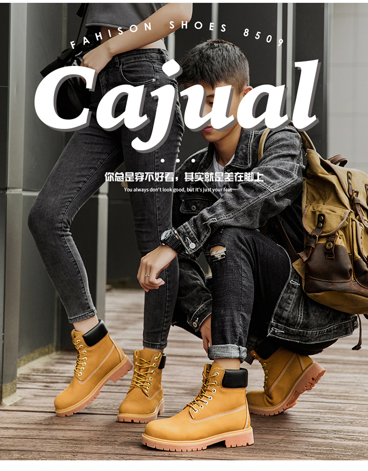Botas de cuero para hombre, informales, resistentes al desgaste, a la | Zapatos y calzado · Omeda.es - Imagen 4