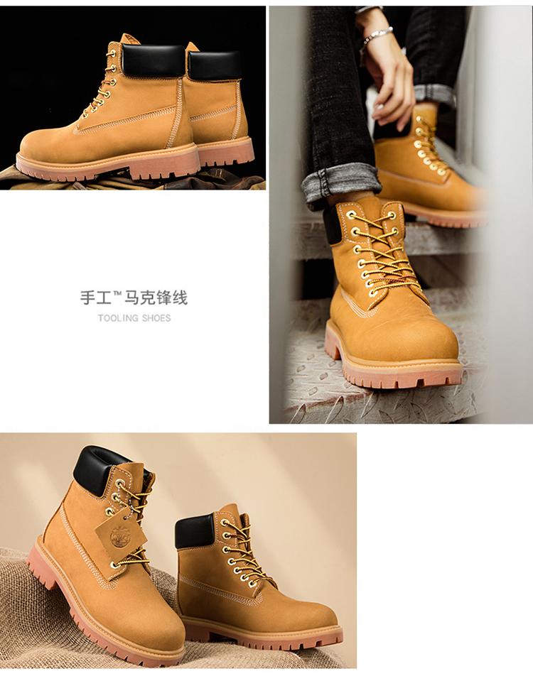 Botas de cuero para hombre, informales, resistentes al desgaste, a la | Zapatos y calzado · Omeda.es - Imagen 6