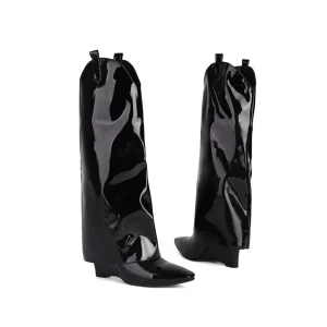 Botas hasta la rodilla con cuñas puntiagudas para Mujer, zapatos | Zapatos y calzado · Omeda.es