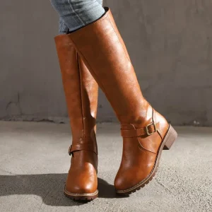 Botas hasta la rodilla para Mujer, Botas De cuero informales a la | Zapatos y calzado · Omeda.es