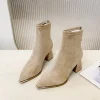 Botas individuales de gamuza con punta estrecha para mujer, botines | Zapatos y calzado · Omeda.es