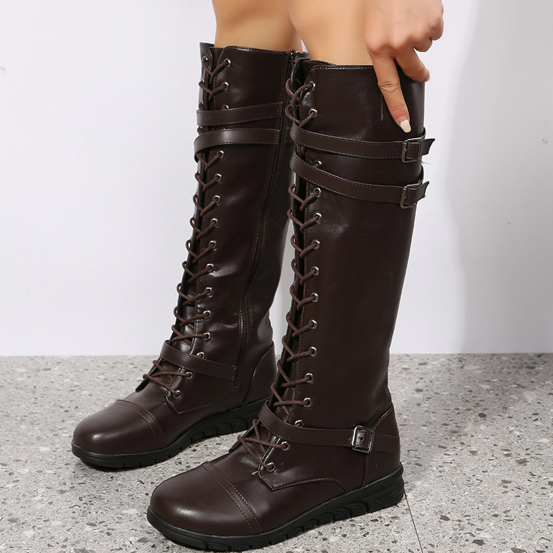 Botas de invierno para mujer, zapatos de plataforma de cuero largo | Zapatos y calzado · Omeda.es - Imagen 10