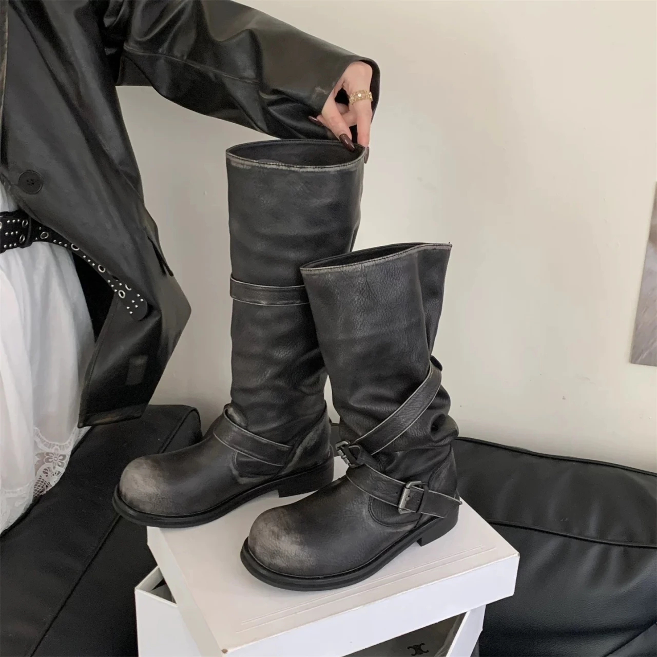 Botas Largas para Mujer, zapatos planos De vestir a la moda para | Zapatos y calzado · Omeda.es - Imagen 13