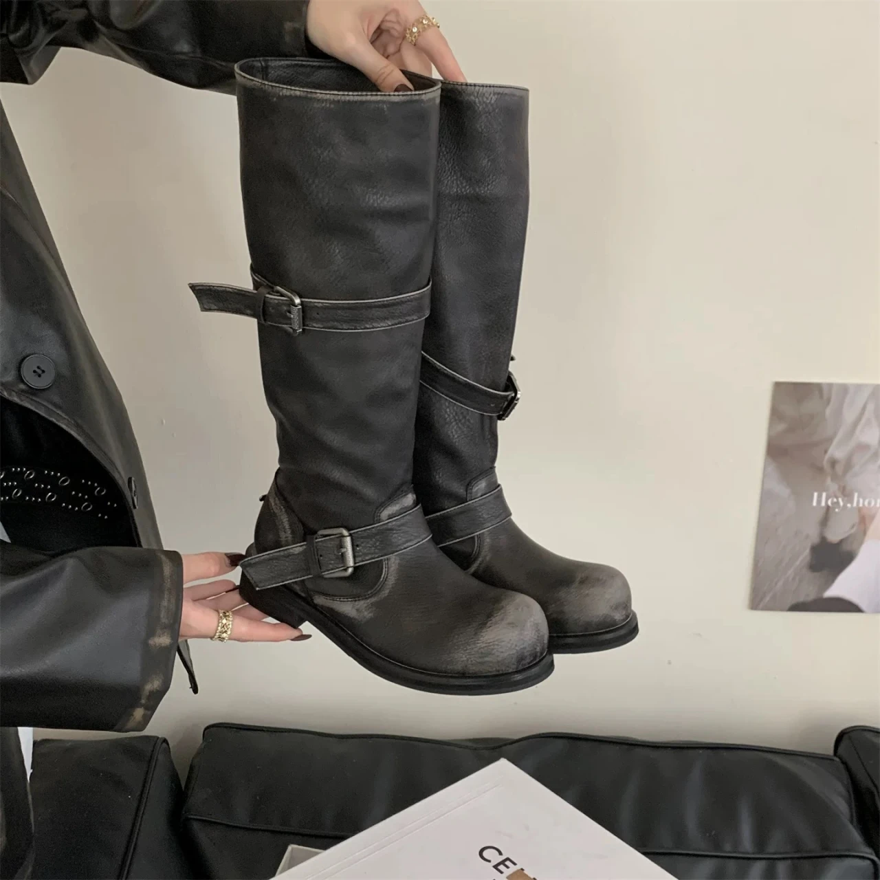 Botas Largas para Mujer, zapatos planos De vestir a la moda para | Zapatos y calzado · Omeda.es - Imagen 19