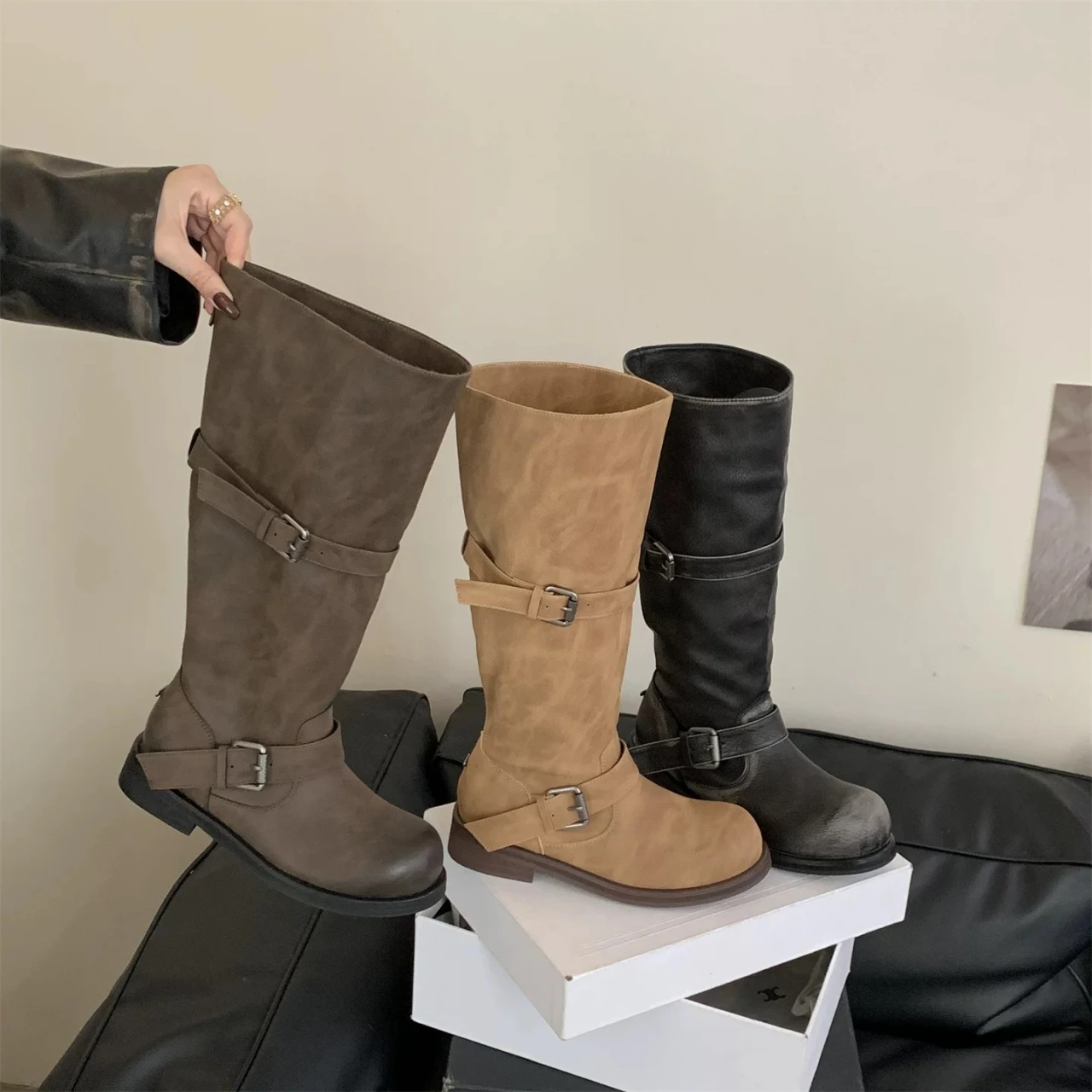 Botas Largas para Mujer, zapatos planos De vestir a la moda para | Zapatos y calzado · Omeda.es - Imagen 25