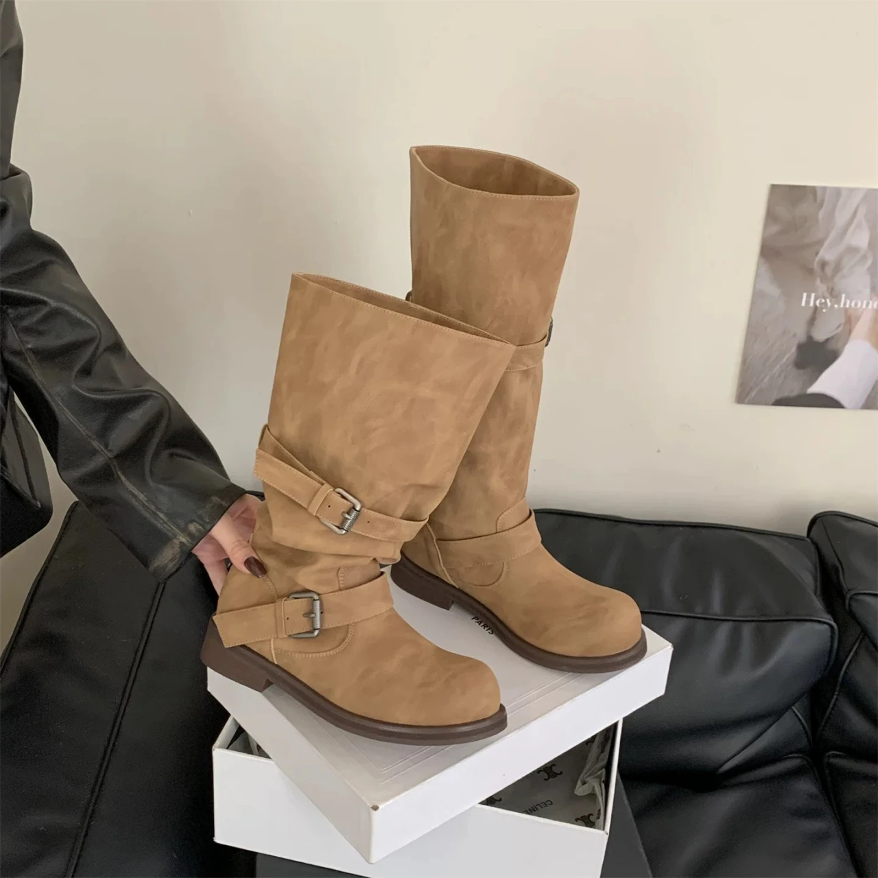 Botas Largas para Mujer, zapatos planos De vestir a la moda para | Zapatos y calzado · Omeda.es - Imagen 27