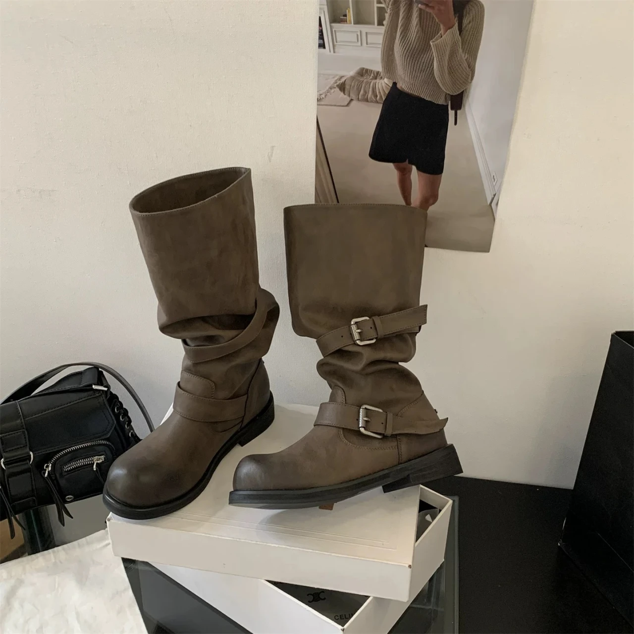 Botas Largas para Mujer, zapatos planos De vestir a la moda para | Zapatos y calzado · Omeda.es - Imagen 32