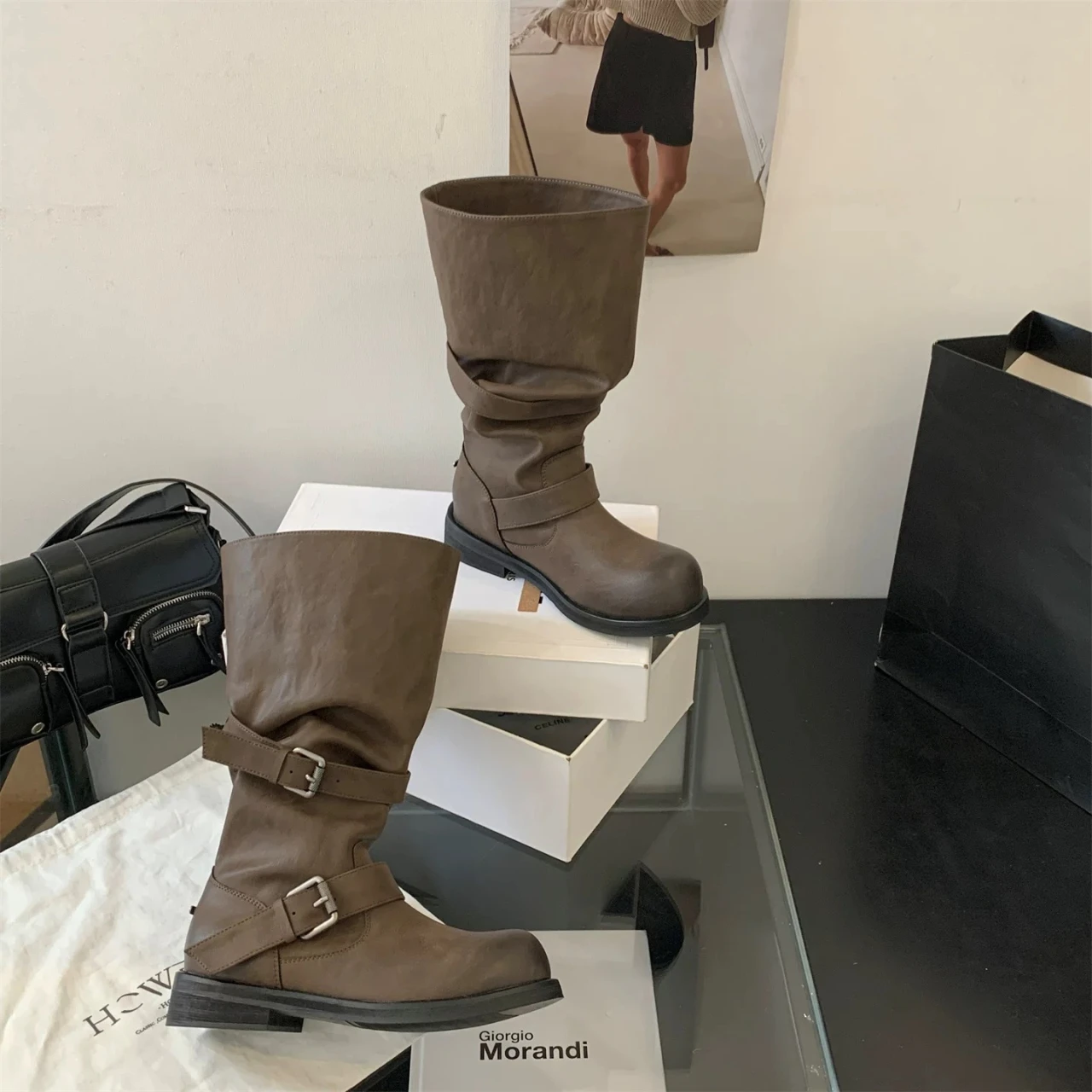 Botas Largas para Mujer, zapatos planos De vestir a la moda para | Zapatos y calzado · Omeda.es - Imagen 33