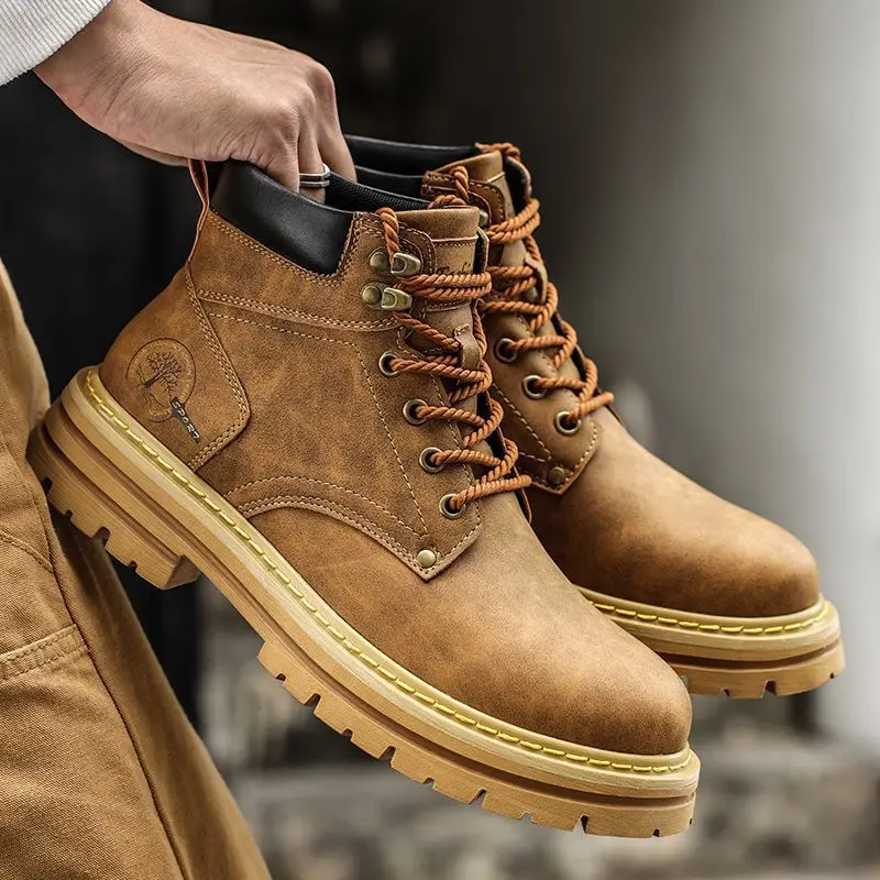 Botas de moda para hombre, zapatos de cuero con plataforma cómodos de | Zapatos y calzado · Omeda.es