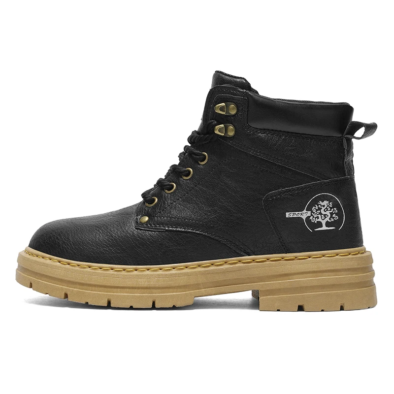 Botas de moda para hombre, zapatos de cuero con plataforma cómodos de | Zapatos y calzado · Omeda.es - Imagen 18