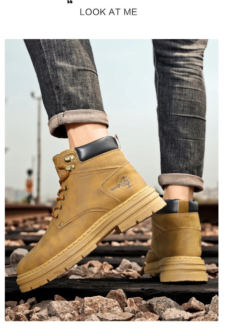 Botas de moda para hombre, zapatos de cuero con plataforma cómodos de | Zapatos y calzado · Omeda.es - Imagen 5