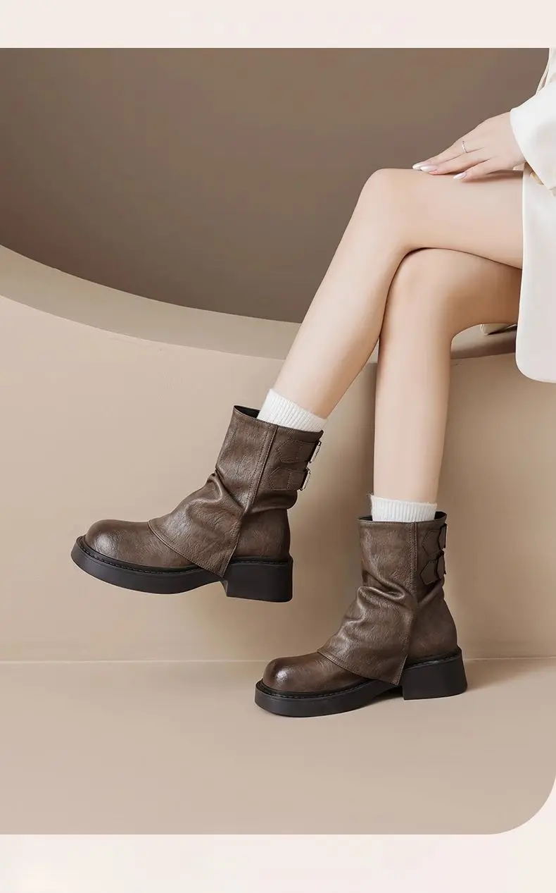 Botas De moda De invierno 2024, Botas De plataforma De tacón plano a | Zapatos y calzado · Omeda.es - Imagen 10