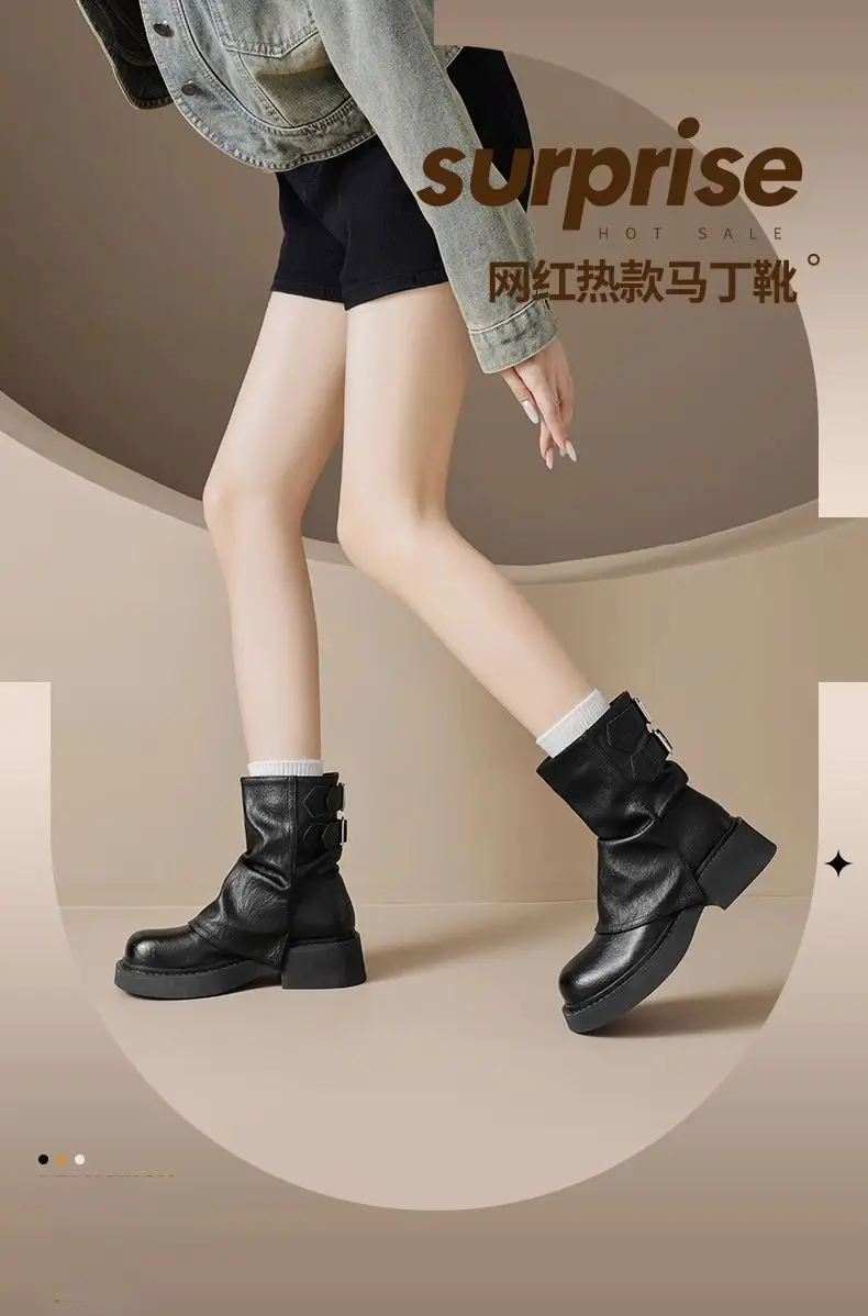 Botas De moda De invierno 2024, Botas De plataforma De tacón plano a | Zapatos y calzado · Omeda.es - Imagen 3