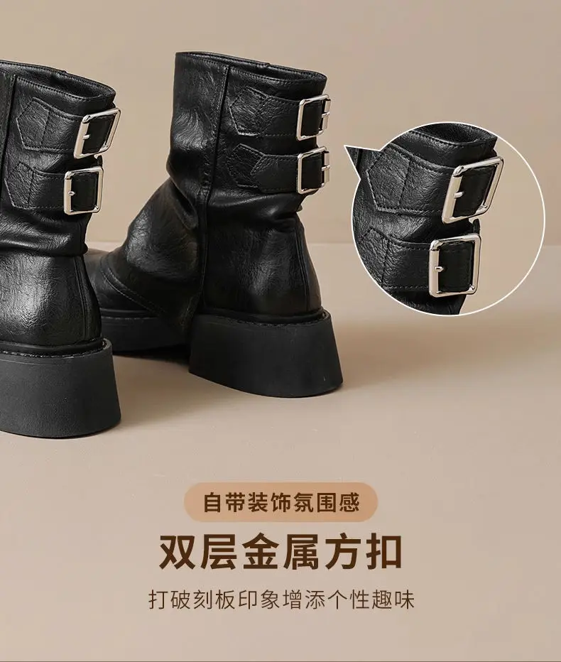 Botas De moda De invierno 2024, Botas De plataforma De tacón plano a | Zapatos y calzado · Omeda.es - Imagen 5