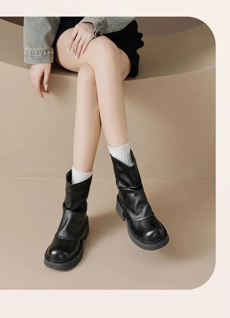 Botas De moda De invierno 2024, Botas De plataforma De tacón plano a | Zapatos y calzado · Omeda.es - Imagen 7