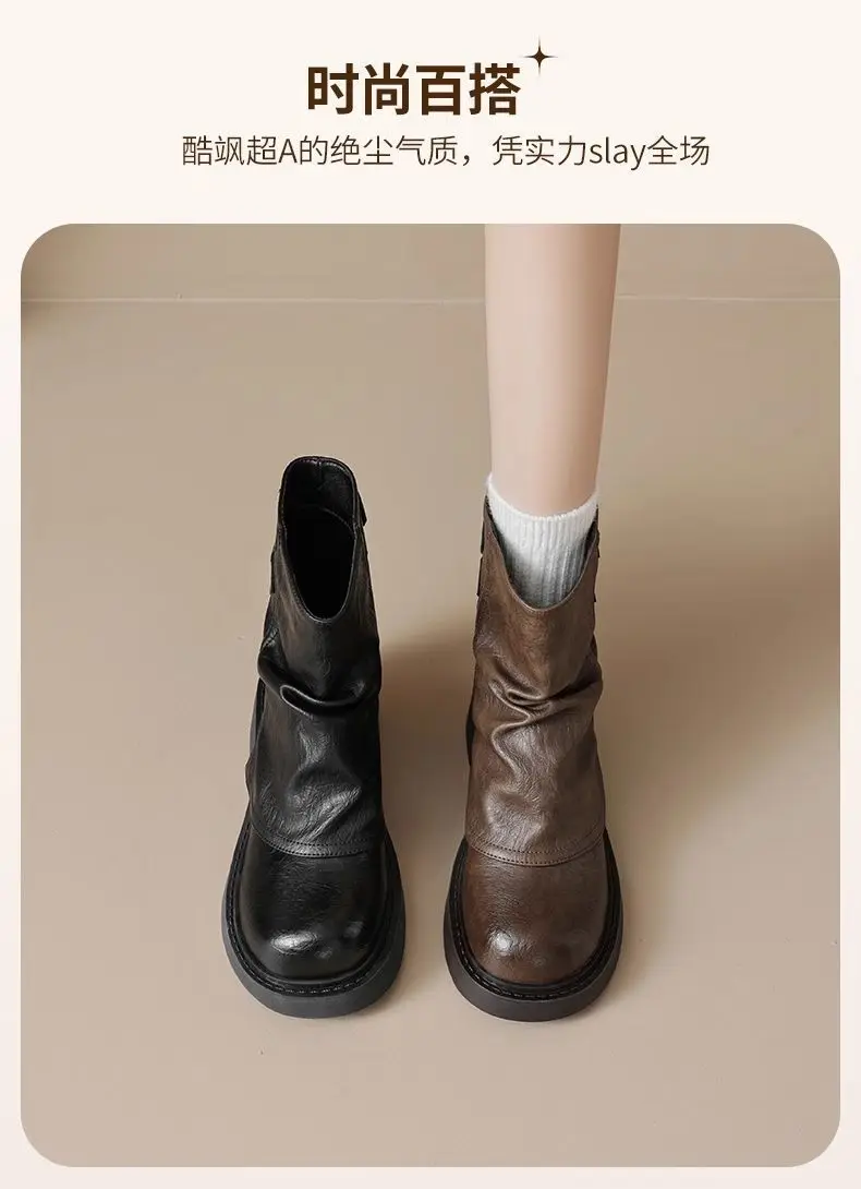 Botas De moda De invierno 2024, Botas De plataforma De tacón plano a | Zapatos y calzado · Omeda.es - Imagen 9