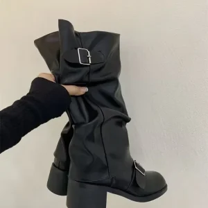 Botas de mujer hasta la rodilla plataforma tacones gruesos tendencia | Zapatos y calzado · Omeda.es