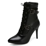 Botines de tacón alto con hebilla para mujer, botas cortas con | Zapatos y calzado · Omeda.es