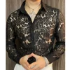 Camisa ajustada para hombre, camisa de manga larga semitransparente | Ropa de hombre · Omeda.es