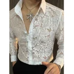 Camisa ajustada para hombre, camisa transparente de manga larga para | Ropa de hombre · Omeda.es