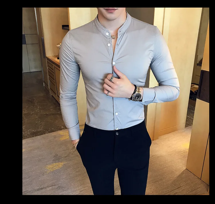 Camisa ajustada para hombre, Camisas de manga larga informales de | Ropa de hombre · Omeda.es - Imagen 36