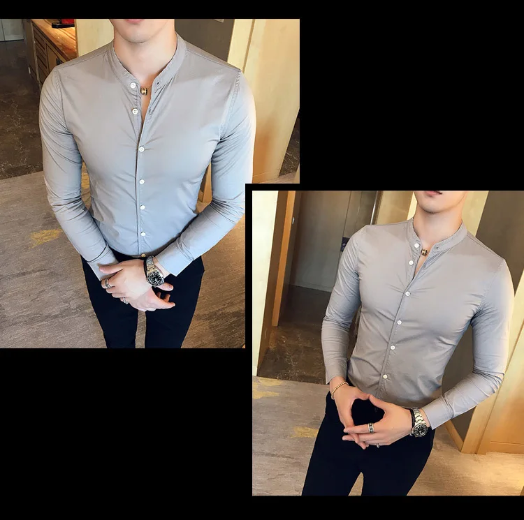 Camisa ajustada para hombre, Camisas de manga larga informales de | Ropa de hombre · Omeda.es - Imagen 37