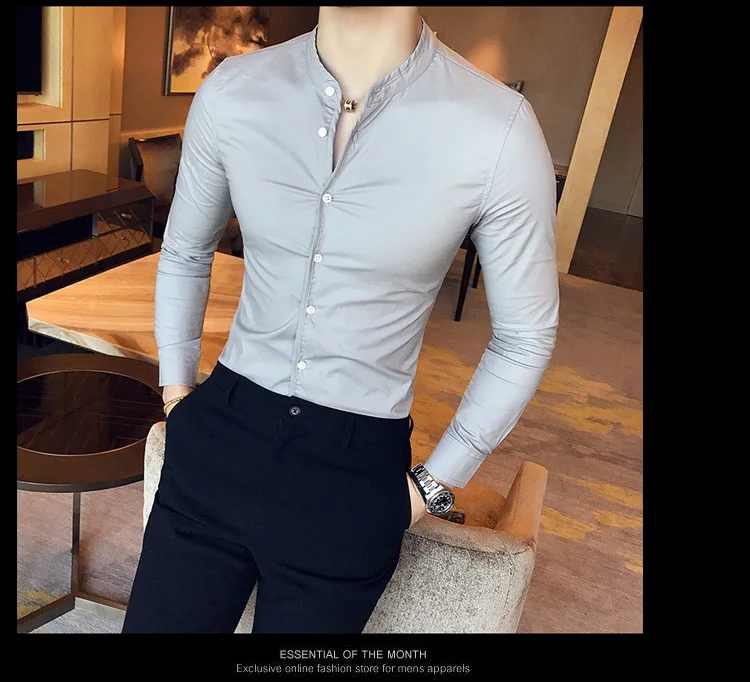 Camisa ajustada para hombre, Camisas de manga larga informales de | Ropa de hombre · Omeda.es - Imagen 42