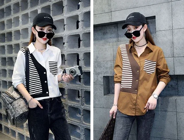 Camisa y blusa para mujer, Tops sencillos Retro para ir al trabajo, | Ropa de mujer · Omeda.es - Imagen 4