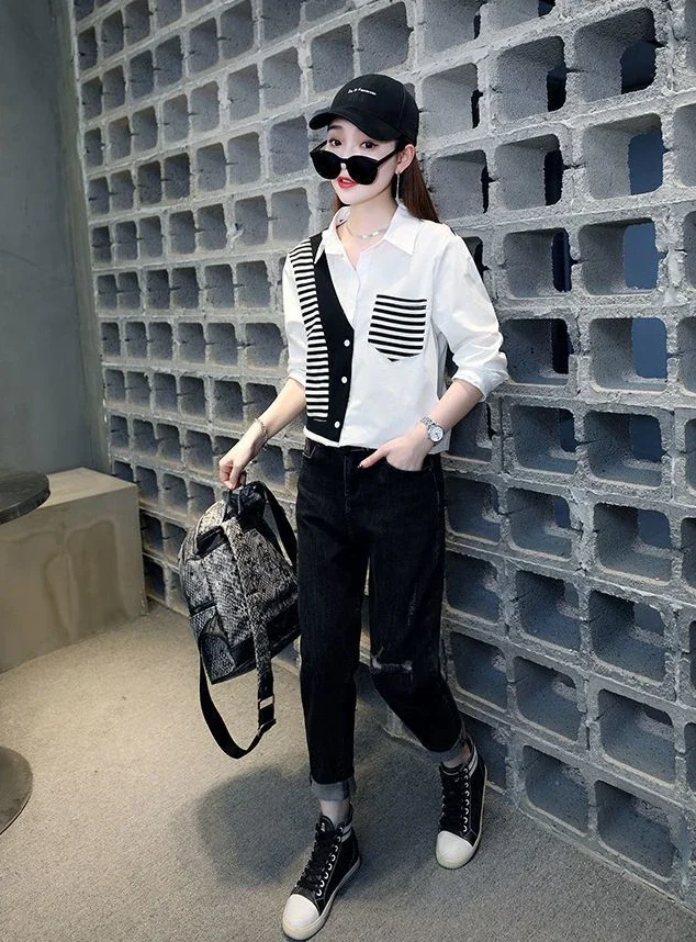 Camisa y blusa para mujer, Tops sencillos Retro para ir al trabajo, | Ropa de mujer · Omeda.es - Imagen 5