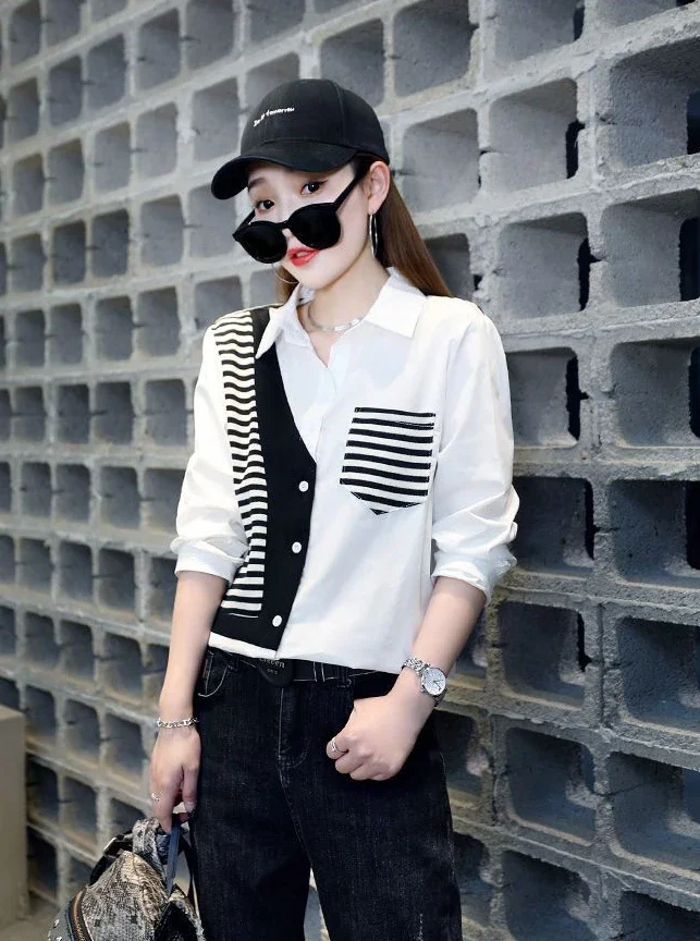 Camisa y blusa para mujer, Tops sencillos Retro para ir al trabajo, | Ropa de mujer · Omeda.es - Imagen 6