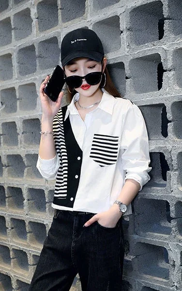 Camisa y blusa para mujer, Tops sencillos Retro para ir al trabajo, | Ropa de mujer · Omeda.es - Imagen 8