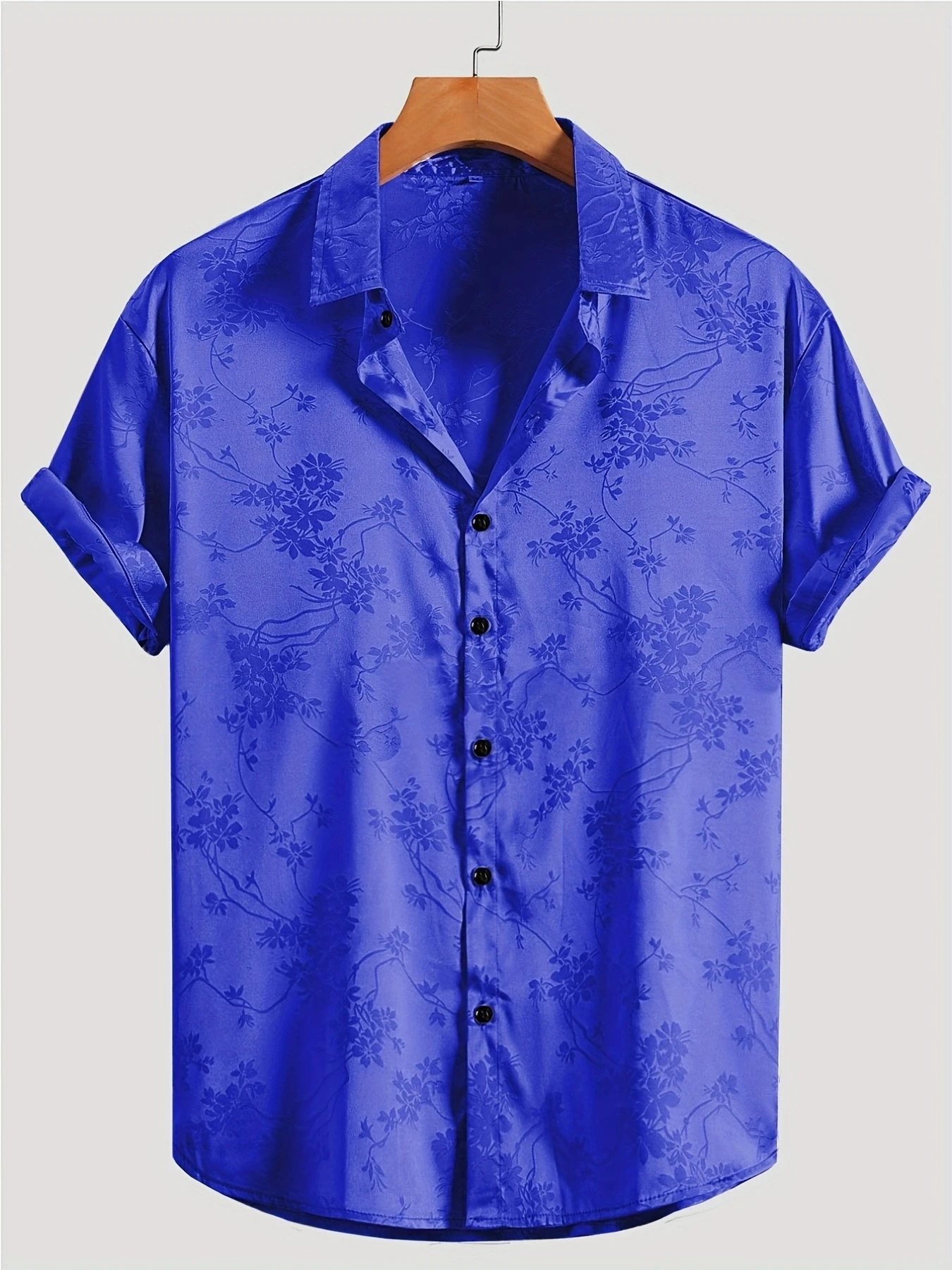 Camisa bordada para hombre Camisa de manga corta Camisas casuales con | Ropa de hombre · Omeda.es - Imagen 2