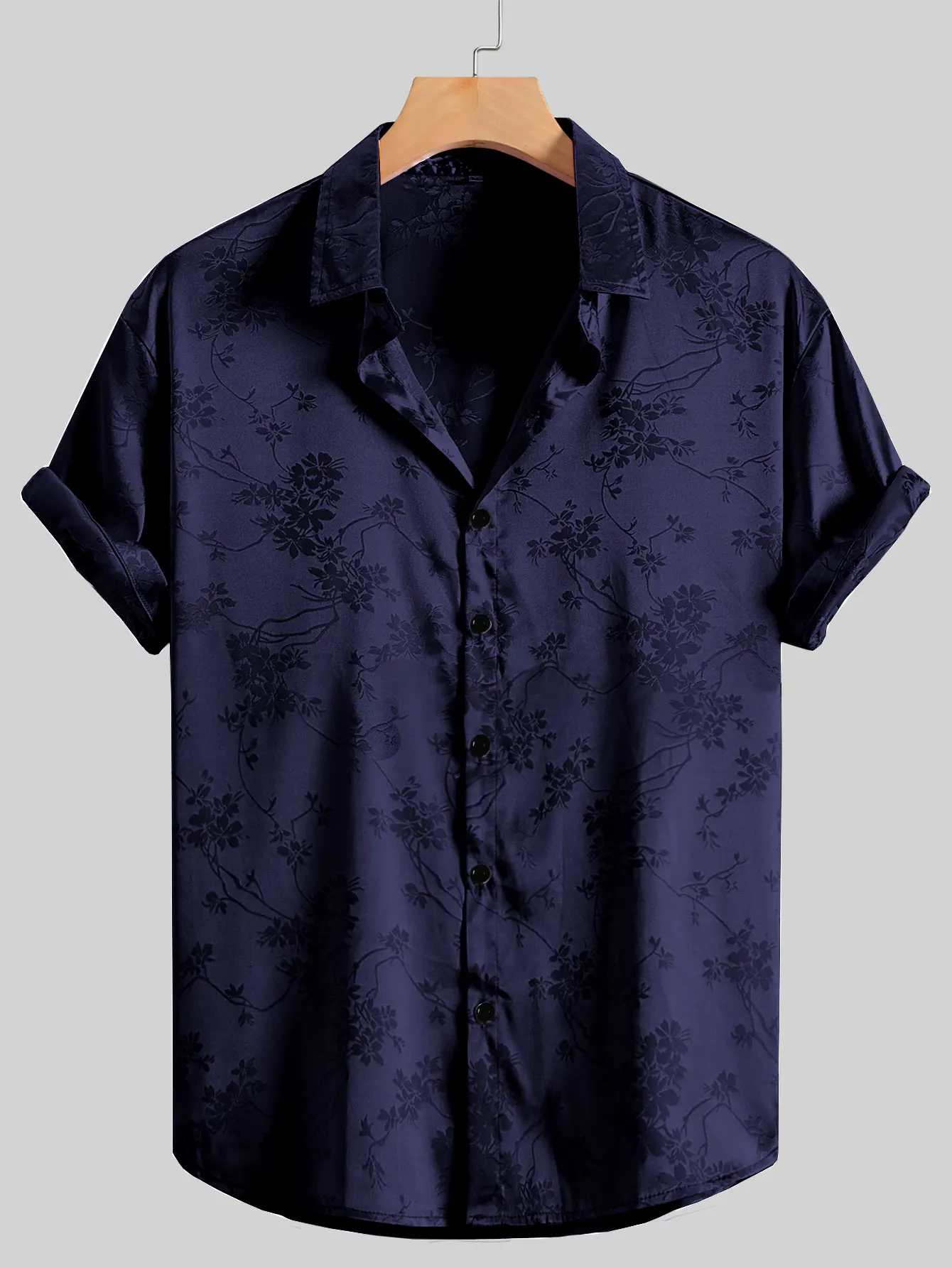 Camisa bordada para hombre Camisa de manga corta Camisas casuales con | Ropa de hombre · Omeda.es - Imagen 3