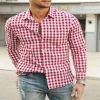 Camisa a cuadros para hombre, manga larga, moda informal, ropa de | Ropa de hombre · Omeda.es
