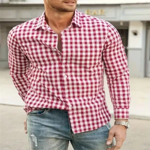 Camisa a cuadros para hombre, manga larga, moda informal, ropa de | Ropa de hombre · Omeda.es