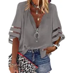 Camisa con hombros descubiertos para mujer, blusa informal con | Ropa de mujer · Omeda.es